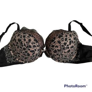 Victoria’s Secret Black, Pink and Lace Dream Angels Push Up bra